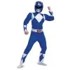 Blaues Power Rangers Kostüm Mit Muskeln Für Kinder