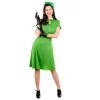 40er Grünes Kleid Kostüm Für Frauen