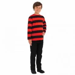 Schwarz-rot Gestreifter Pullover Kostüm Für Kinder -Kostüme für Männer Verkäufe 5 0 5055305443866.main