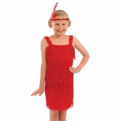 20er Rotes Flapper Kleid Kostüm Für Kinder -Kostüme für Männer Verkäufe 5 0 5055305444856.pt01