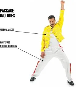 Gelbes 80er Jahre Rock Legenden Kostüm Für Männer -Kostüme für Männer Verkäufe 61g0eqp3 el. ac ux679