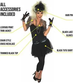 80er Pop Star Diva Kostüm Für Frauen -Kostüme für Männer Verkäufe 61wgr zi2dl. ac ux679