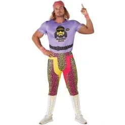 Macho Man Randy Savage WWE Ringkämpfer Kostüm Für Männer - Lila