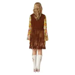Gelbes Hippie Kostüm Kleid Für Frauen 7 Gelbes Hippie Kostüm Kleid Für Frauen -Kostüme für Männer Verkäufe 887513099147.pt03