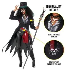 Voodoo Priesterin Kostüm Für Frauen -Kostüme für Männer Verkäufe 887513099468.pt02