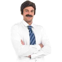 Nachrichtensprecher Perücke Und Schnurrbart -Kostüme für Männer Verkäufe anchorman wig and moustache set