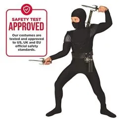Schwarzer Ninja Kostüm Für Kinder -Kostüme für Männer Verkäufe kids black ninja costume 3