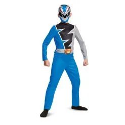 Power Rangers Blau Dino Fury Kostüm Für Kinder