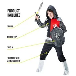 Mittelalterlicher Ritter Kostüm Für Kinder -Kostüme für Männer Verkäufe kids medieval knight costume includes