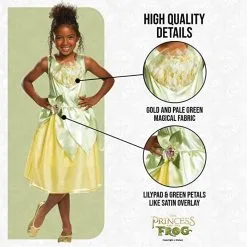 Offizielles Disney Prinzessin Tiana Deluxe Kostüm Für Kinder -Kostüme für Männer Verkäufe kids princess tiana deluxe costume 3