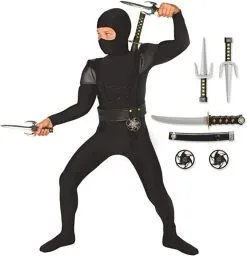 Schwarzer Ninja Kostüm Für Kinder
