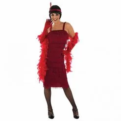 Rotes Flapper Kleid Kostüm Für Frauen -Kostüme für Männer Verkäufe m1 2 3 2399