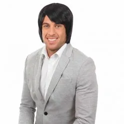 Schwarze Boy Band Perücke