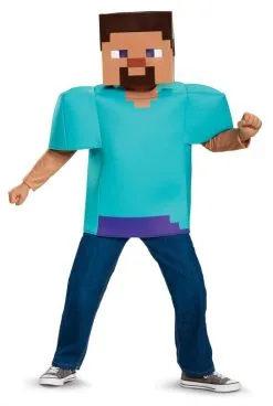 Klassisches Minecraft Steve Kostüm Für Kinder