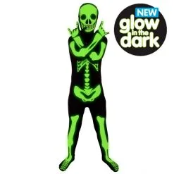 Leuchtender Skelett Morphsuit Für Kinder -Kostüme für Männer Verkäufe m1 g l glow skeleton kids morphsuit 1 a us