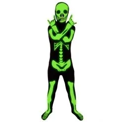 Leuchtender Skelett Morphsuit Für Kinder -Kostüme für Männer Verkäufe m1 g l glow skeleton kids morphsuit 1 us