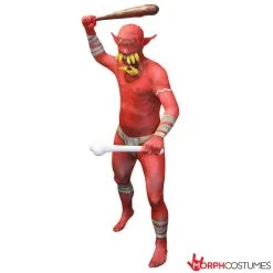 Klapp-Kiefer Ork Morphsuit - Rot -Kostüme für Männer Verkäufe m1 j a jaw dropper orc morphsuit red 23
