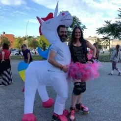 Riesiges Aufblasbares Einhorn Kostüm -Kostüme für Männer Verkäufe m1 m c mcgiun pair at pride