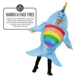 Riesiger Narwal Aufblasbares Kostüm Für Kinder -Kostüme für Männer Verkäufe mckgina narhwaal inflatable kids 04