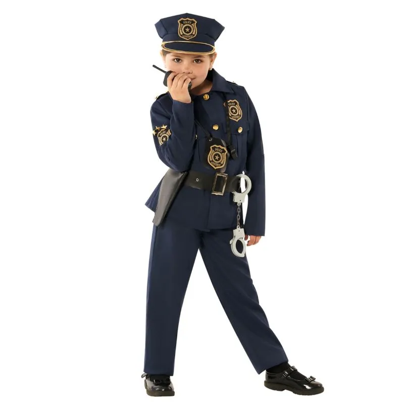 USA Polizei Sergeant Kostüm Für Kinder 4 USA Polizei Sergeant Kostüm Für Kinder – Bild 2