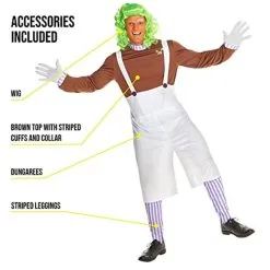 Schokoladenarbeiter Kostüm Für Männer -Kostüme für Männer Verkäufe mens oompa loompa costume