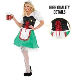 Grünes Dirndl Kleid Kostüm Für Frauen -Kostüme für Männer Verkäufe womens oktoberfest dirndl costume 2
